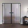 LIENBACHER GLAS Ganzglas Doppelflügeltür Modell 657 Black Signature Satiniert