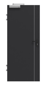 Frontansicht von GARANT Brandschutztür T30 Aura 850 Matt RAL 9005 G-TEC