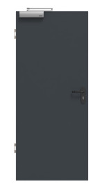 Frontansicht von Brandschutztür T-30 Anthrazit RAL 7016 Basic Lack - Huga