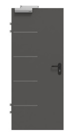Frontansicht von GARANT Brandschutztür T30 Corona 834 Ebony CePaL