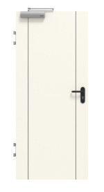 Frontansicht von GARANT Brandschutztür T30 Corona 851 Snow White CePaL