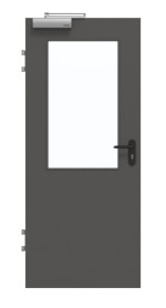 Frontansicht von GARANT Brandschutztür T30 Ebony 10622-60 CePaL mit Lichtausschnitt LA-6