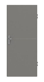 Frontansicht von GARANT Wohnungseingangstür Aura 831 Matt Staubgrau 7037 G-TEC