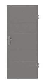 Frontansicht von GARANT Wohnungseingangstür Aura 833 Matt Staubgrau 7037 G-TEC