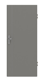 Frontansicht von GARANT Wohnungseingangstür Aura 850 Matt Staubgrau 7037 G-TEC