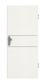 Frontansicht von GARANT Wohnungseingangstür Corona 732 Quer Authentic Bianco CePaL