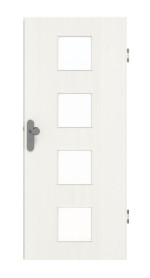 Frontansicht von GARANT Wohnungseingangstür Authentic Bianco GCK08 mit Lichtausschnitt LA-10