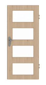 Frontansicht von GARANT Wohnungseingangstür Authentic Achat GCK08 mit Lichtausschnitt LA-11