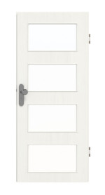 Frontansicht von GARANT Wohnungseingangstür Authentic Bianco GCK08 mit Lichtausschnitt LA-11