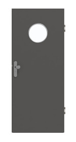 Frontansicht von GARANT Wohnungseingangstür 10622-60 Ebony CePaL mit Lichtausschnitt LA-12