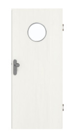 Frontansicht von GARANT Wohnungseingangstür Authentic Bianco GCK08 mit Lichtausschnitt LA-12