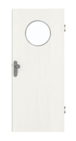Frontansicht von GARANT Wohnungseingangstür Authentic Bianco GCK08 mit Lichtausschnitt LA-13
