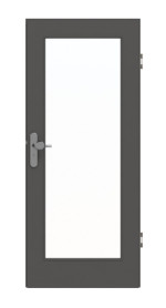 Frontansicht von GARANT Wohnungseingangstür 10622-60 Ebony CePaL mit Lichtausschnitt LA-2