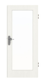 Frontansicht von GARANT Wohnungseingangstür Authentic Bianco CePaL mit Lichtausschnitt LA-2