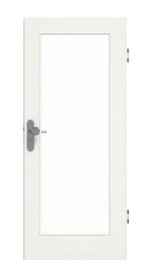 Frontansicht von GARANT Wohnungseingangstür Quer Authentic Bianco CePaL mit Lichtausschnitt LA-2