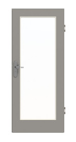 Frontansicht von GARANT Wohnungseingangstür U12115SD Platingrau GHK08 mit Lichtausschnitt LA-2