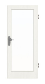 Frontansicht von GARANT Wohnungseingangstür Authentic Bianco CePaL mit Lichtausschnitt LA-3