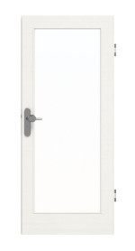 Frontansicht von GARANT Wohnungseingangstür Quer Authentic Bianco CePaL mit Lichtausschnitt LA-3