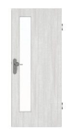 Frontansicht von GARANT Wohnungseingangstür Authentic Grigio GCK08 mit Lichtausschnitt LA-4 schlossseitig