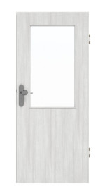 Frontansicht von GARANT Wohnungseingangstür Authentic Grigio GCK08 mit Lichtausschnitt LA-6