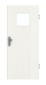 Frontansicht von GARANT Wohnungseingangstür Authentic Bianco GCK08 mit Lichtausschnitt LA-8