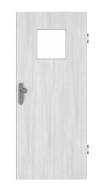 Frontansicht von GARANT Wohnungseingangstür Authentic Grigio GCK08 mit Lichtausschnitt LA-8
