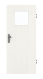 Frontansicht von GARANT Wohnungseingangstür Authentic Bianco GCK08 mit Lichtausschnitt LA-9