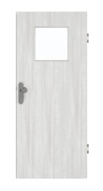 Frontansicht von GARANT Wohnungseingangstür Authentic Grigio GCK08 mit Lichtausschnitt LA-9