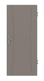 Frontansicht von Groove 20 ProLine Lack Taupe RAL 7048 Wohnungseingangstür - Hörmann
