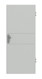 Frontansicht von Signum 29 Basic Lack Grau RAL 7035 Wohnungseingangstür - Huga