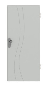 Frontansicht von Groove 51 ProLine Lack Grau RAL 7035 Wohnungseingangstür - Hörmann