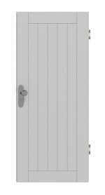 Frontansicht von Groove 54 ProLine Lack Grau RAL 7035 Wohnungseingangstür - Hörmann