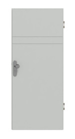 Frontansicht von Signum 78 Basic Lack Grau RAL 7035 Wohnungseingangstür - Huga