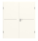 Frontansicht von GARANT Doppelflügeltür Corona 831 Pearl White CePaL mit Zarge