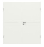 Frontansicht von CLASSEN Doppelflügeltür Dynamic 3.24 Weißlack RAL 9003 inkl. Zarge