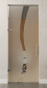 Bild von Bergamo Motiv klar Glaspendeltür mit Oberlicht DORMA Tensor Variante 1 - Erkelenz