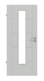 Frontansicht von Signum 13 LA 24 mittig Basic Lack Grau RAL 7035 Innentür - Huga