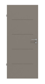 Frontansicht von Groove 14 ProLine Lack Taupe RAL 7048 Innentür - Hörmann