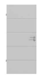 Frontansicht von Groove 15 ProLine Lack Grau RAL 7035 Innentür - Hörmann