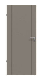 Frontansicht von Groove 16 ProLine Lack Taupe RAL 7048 Innentür - Hörmann