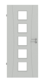 Frontansicht von Groove 20 LA 5 ProLine Lack Grau RAL 7035 Innentür - Hörmann