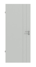 Frontansicht von Groove 44 ProLine Lack Grau RAL 7035 Innentür - Hörmann