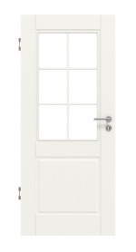 Frontansicht von Kontura 2 LA Sprosse 2/3 ClassicLine Weißlack Innentür - Hörmann