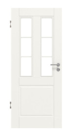 Frontansicht von Kontura 3 LA Sprosse 1/3 ClassicLine Weißlack Innentür - Hörmann