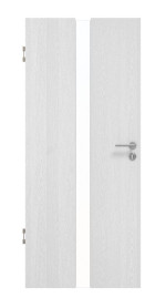 Frontansicht von HÖRMANN Innentür Pure 1 Eiche Weiß Duradecor DesignLine mit Lichtausschnitt mittig