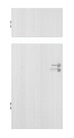 Frontansicht von HÖRMANN Innentür Pure 1 Eiche Weiß Duradecor DesignLine mit Lichtausschnitt quer