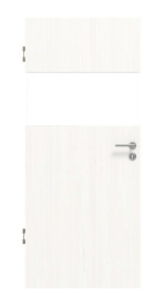 Frontansicht von Pure 2 quer ProLine Duradecor Gebürstetes Weiß Innentür - Hörmann