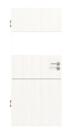 Frontansicht von Pure 2 quer Plain 79-7 ProLine Duradecor Gebürstetes Weiß Innentür - Hörmann