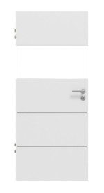 Frontansicht von Pure 2 quer Plain 80-7 ProLine Duradecor Bütte Weiß Innentür - Hörmann