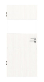 Frontansicht von Pure 2 quer Steel 79 ProLine Duradecor Gebürstetes Weiß Innentür - Hörmann
